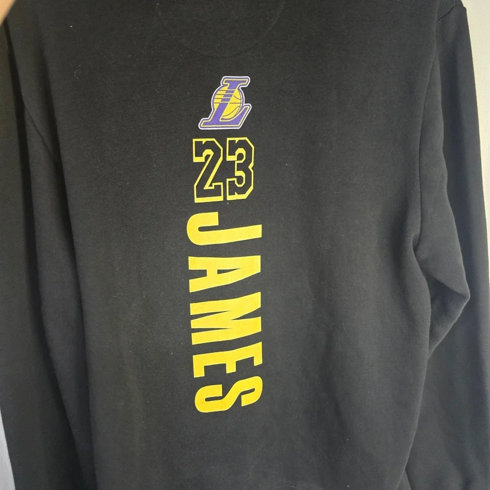 Fanatics LeBron James Lakers‎ Hoodie XL Black Cotton NBA Basketball Streetwear